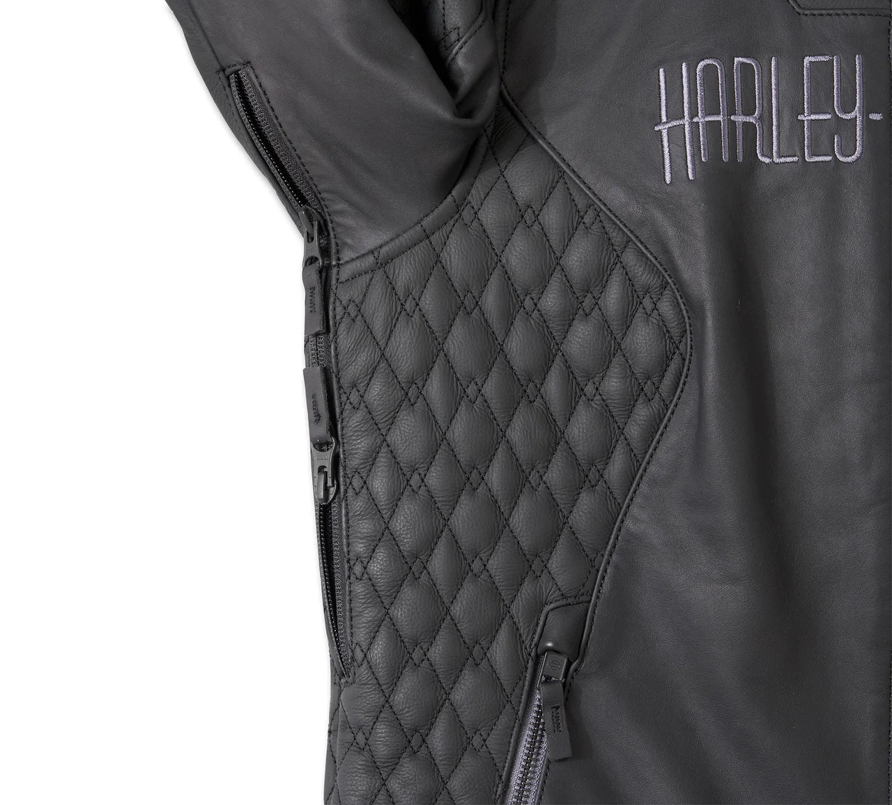 ZarJacketsEmpire women’s ventilated cowhide leather riding jacket front view