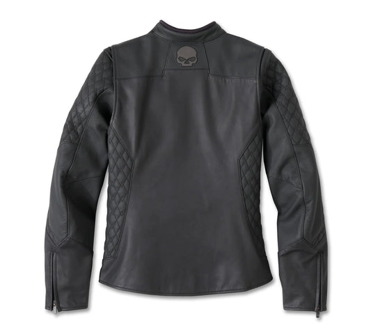 ZarJacketsEmpire women’s ventilated cowhide leather riding jacket front view