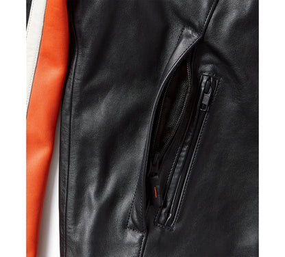 ZarJacketsEmpire women’s black cowhide leather riding jacket front view