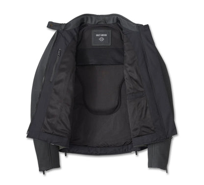 ZarJacketsEmpire women’s waterproof cowhide leather riding jacket front view