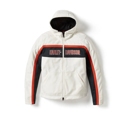 ZarJacketsEmpire women’s hooded riding fleece jacket front view – windproof riding fleece