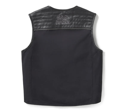 ZarJacketsEmpire men’s utility riding vest nylon and leather front view