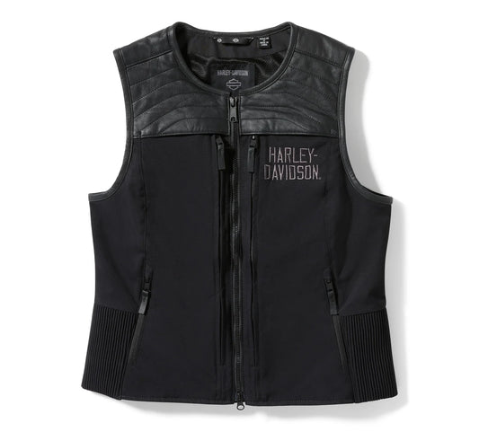 ZarJacketsEmpire women’s utility riding vest front view – nylon cowhide vest