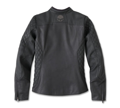 ZarJacketsEmpire women’s ventilated cowhide leather riding jacket front view