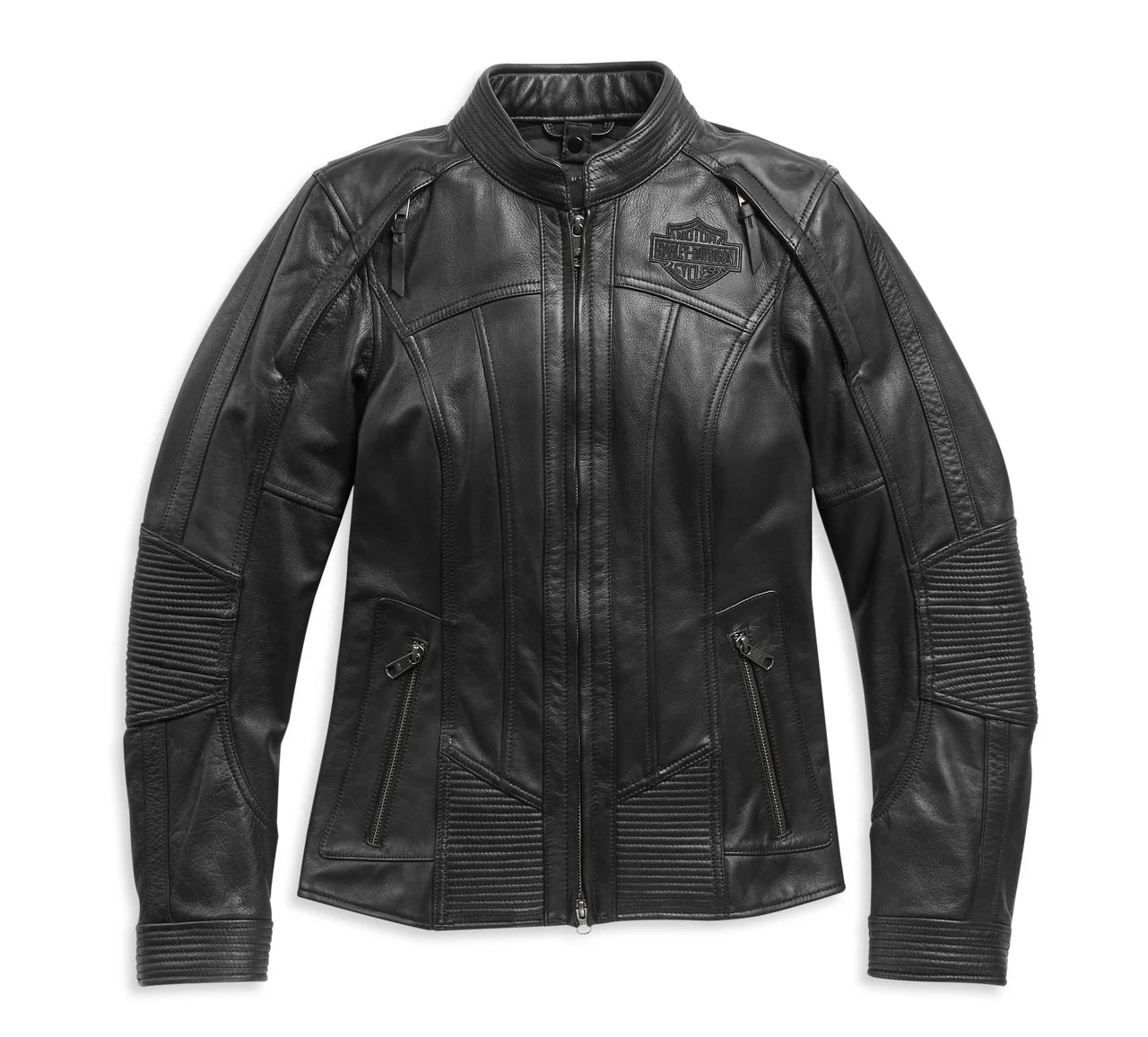 ZarJacketsEmpire women’s 3-in-1 cowhide leather riding jacket front view