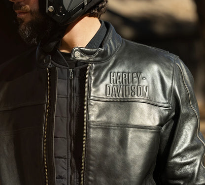ZarJacketsEmpire men’s buffalo leather café-racer jacket front view