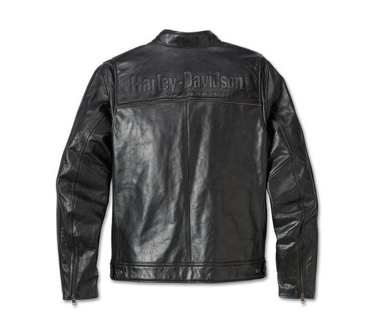 ZarJacketsEmpire men’s buffalo leather café-racer jacket front view