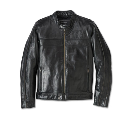 ZarJacketsEmpire men’s buffalo leather café-racer jacket front view