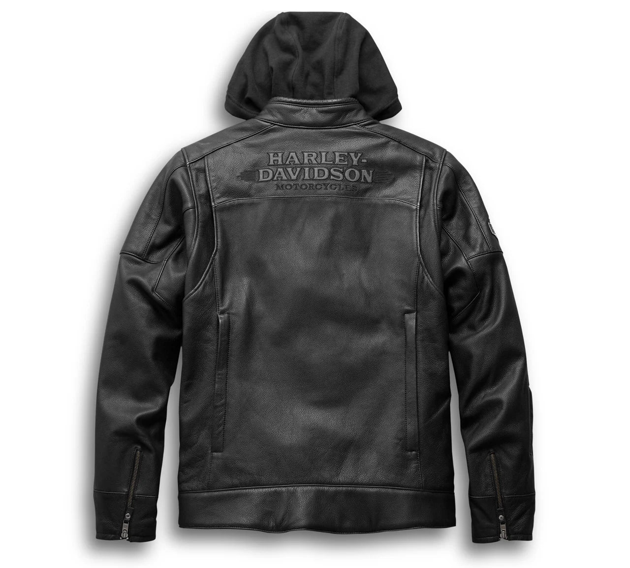 ZarJacketsEmpire men’s black 3-in-1 cowhide leather biker jacket front view