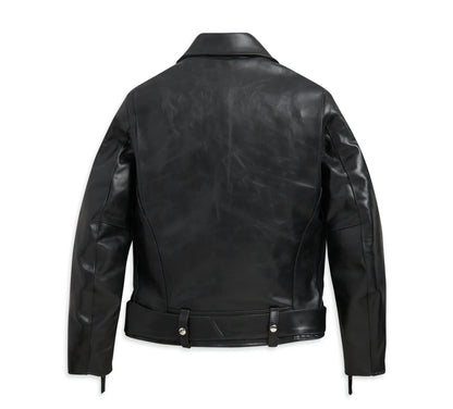 ZarJacketsEmpire men’s heavy steer-hide leather motorcycle jacket front view