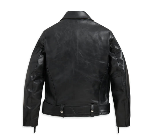 ZarJacketsEmpire men’s heavy steer-hide leather motorcycle jacket front view