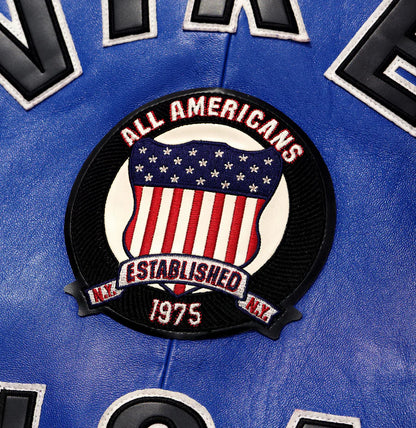 ZarJacketsEmpire Avirex Icon leather bomber jacket with logo patches and rib-knit trims