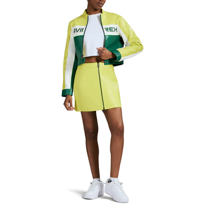 ZarJacketsEmpire Avirex cropped colorblock moto leather jacket for men